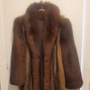 Vintage 80s Real Fur Coat